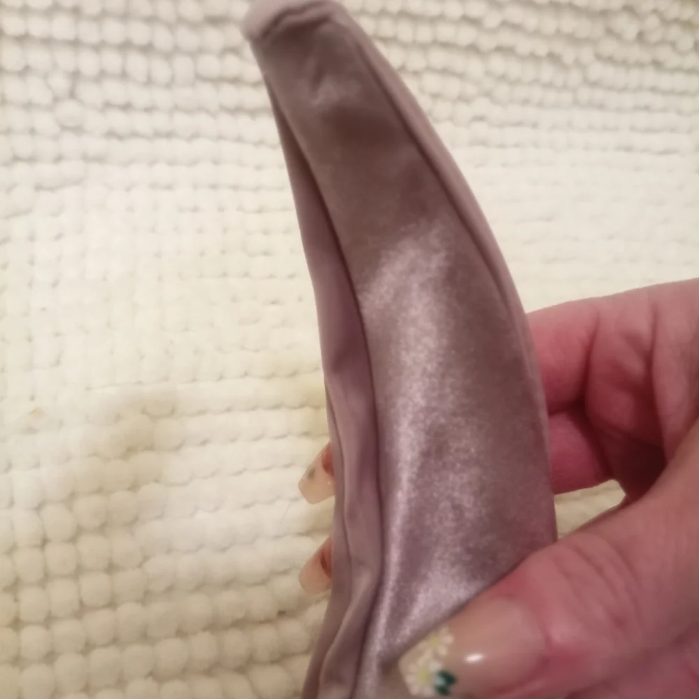 Dusty Rose / Mauve Satin Knotted Top Wide Headband